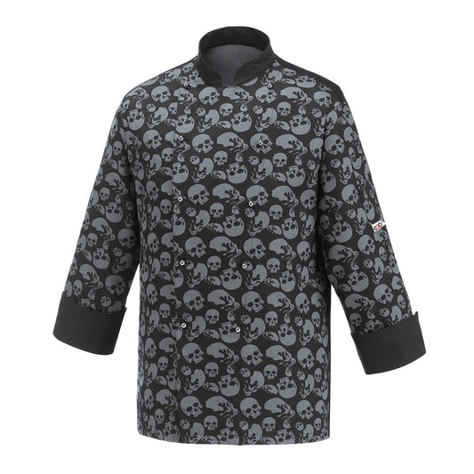 Unisex-Kochjacke Black – Skulls – Bild 1