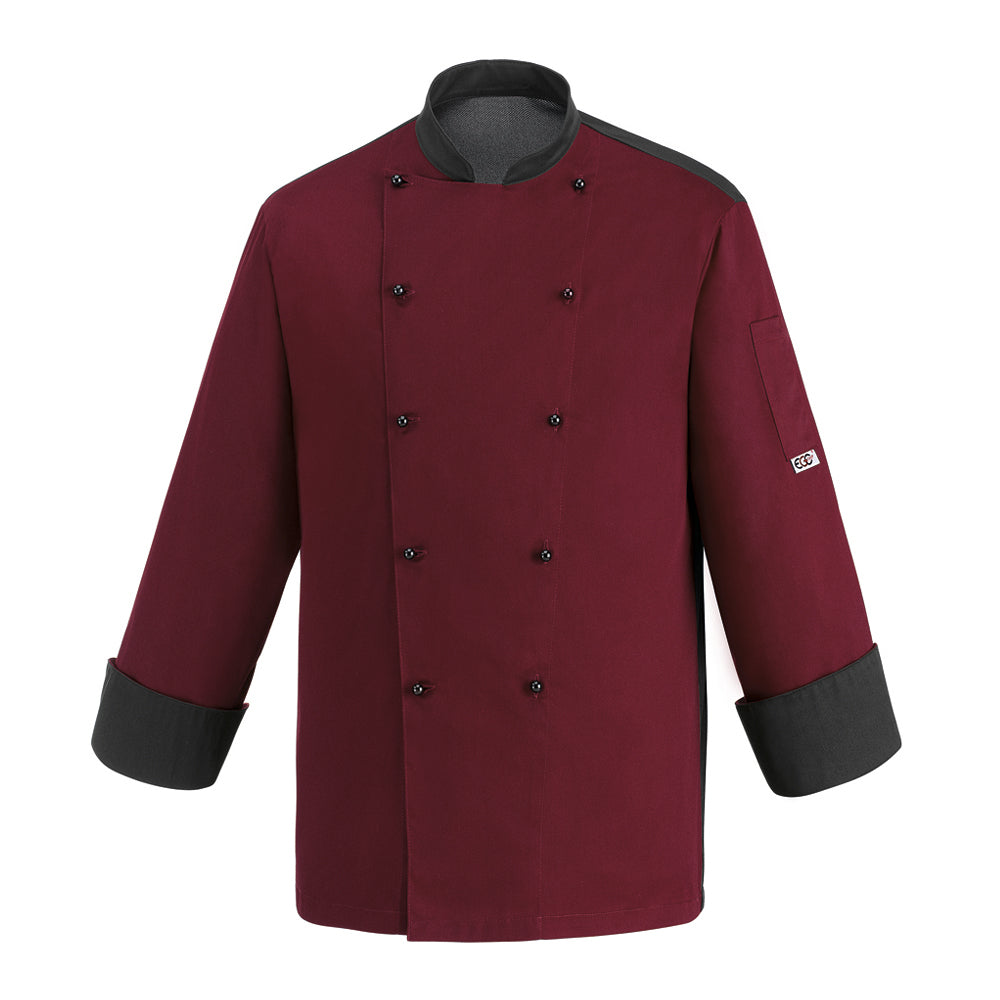 Unisex-Kochjacke Color – Bordeauxrot – Bild 1