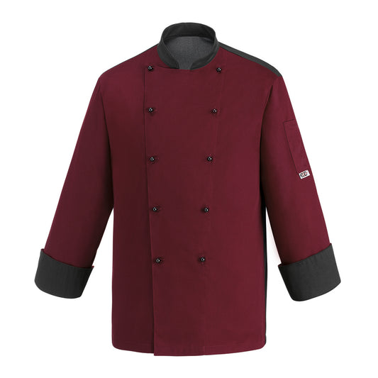 Unisex-Kochjacke Color – Bordeauxrot – Bild 1