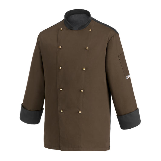 Unisex-Kochjacke Color – Braun – Bild 1