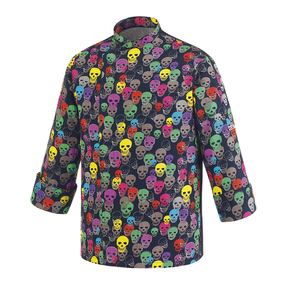 Unisex-Kochjacke Fantasy – Color skulls – Bild 1