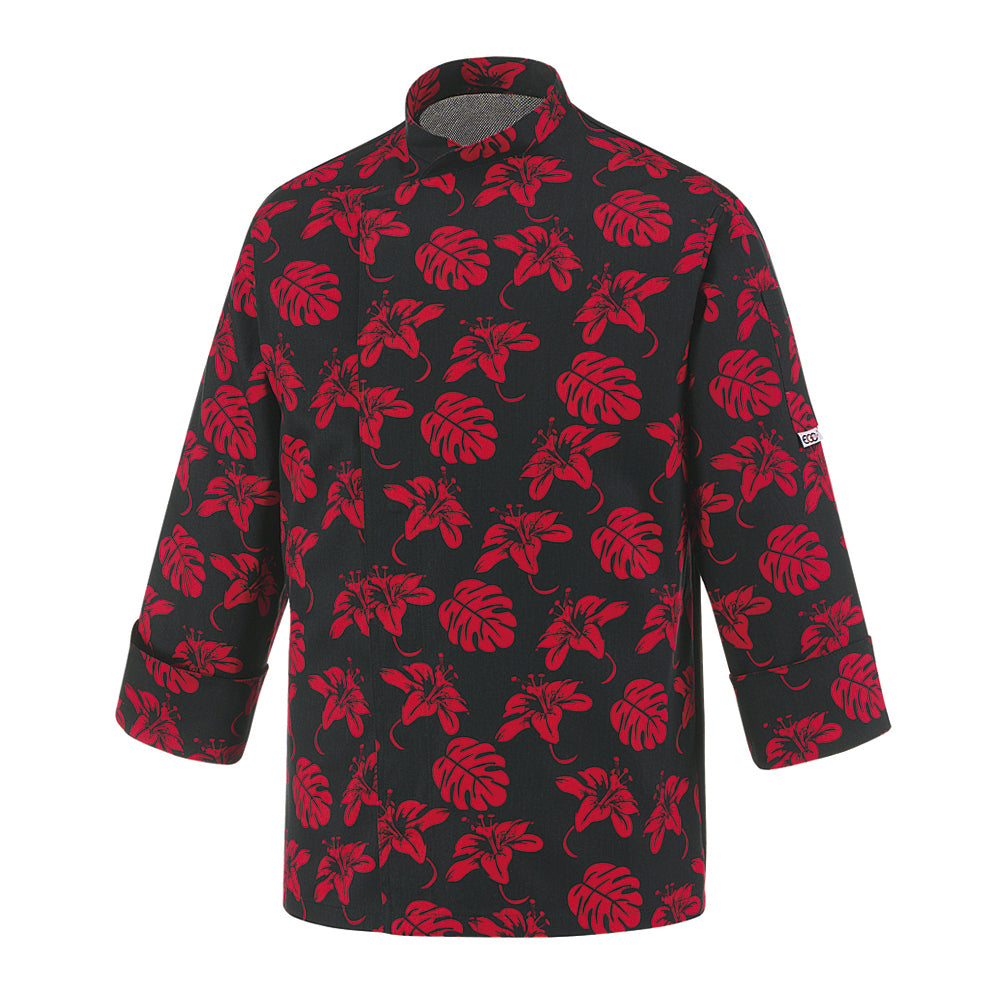 Unisex-Kochjacke Fantasy – Ibiscus – Bild 1