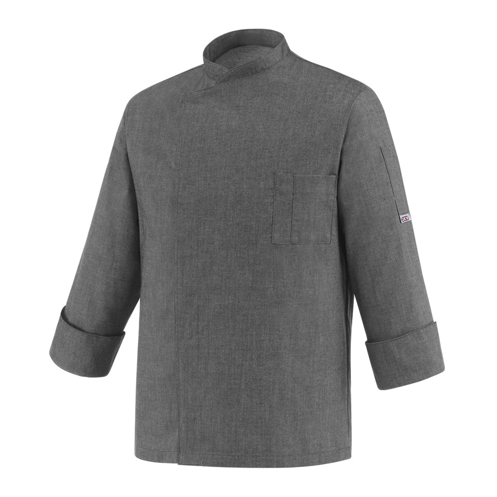 Unisex-Kochjacke Cheap – Graumeliert – Bild 1