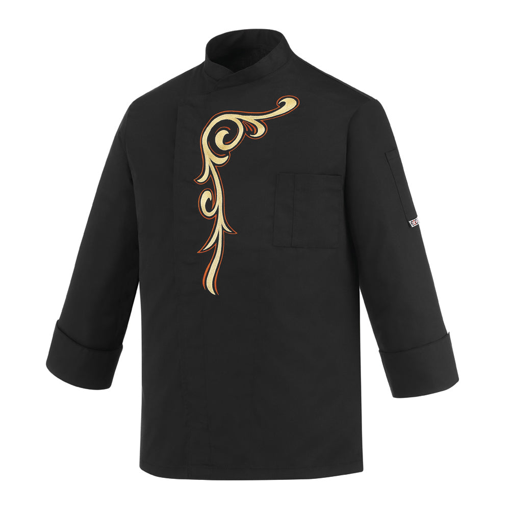 Unisex-Kochjacke Custom – Schwarz – Bild 1