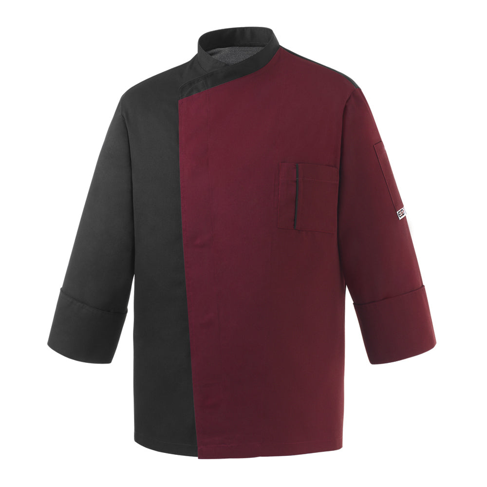 Unisex-Kochjacke Fang – Bordeauxrot – Bild 1