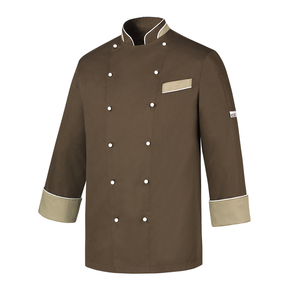 Unisex-Kochjacke Heat – Braun – Bild 1