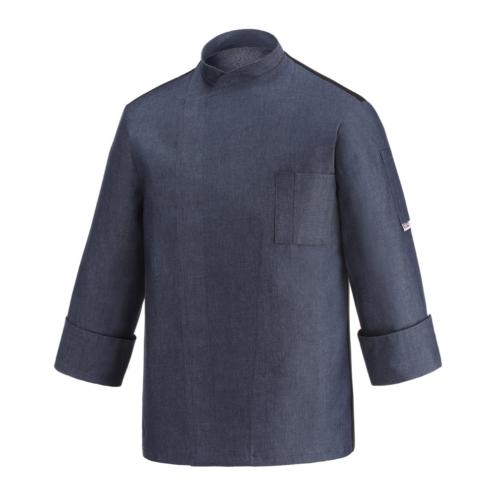 Unisex-Kochjacke Ottavio ML – Jeansblau – Bild 1