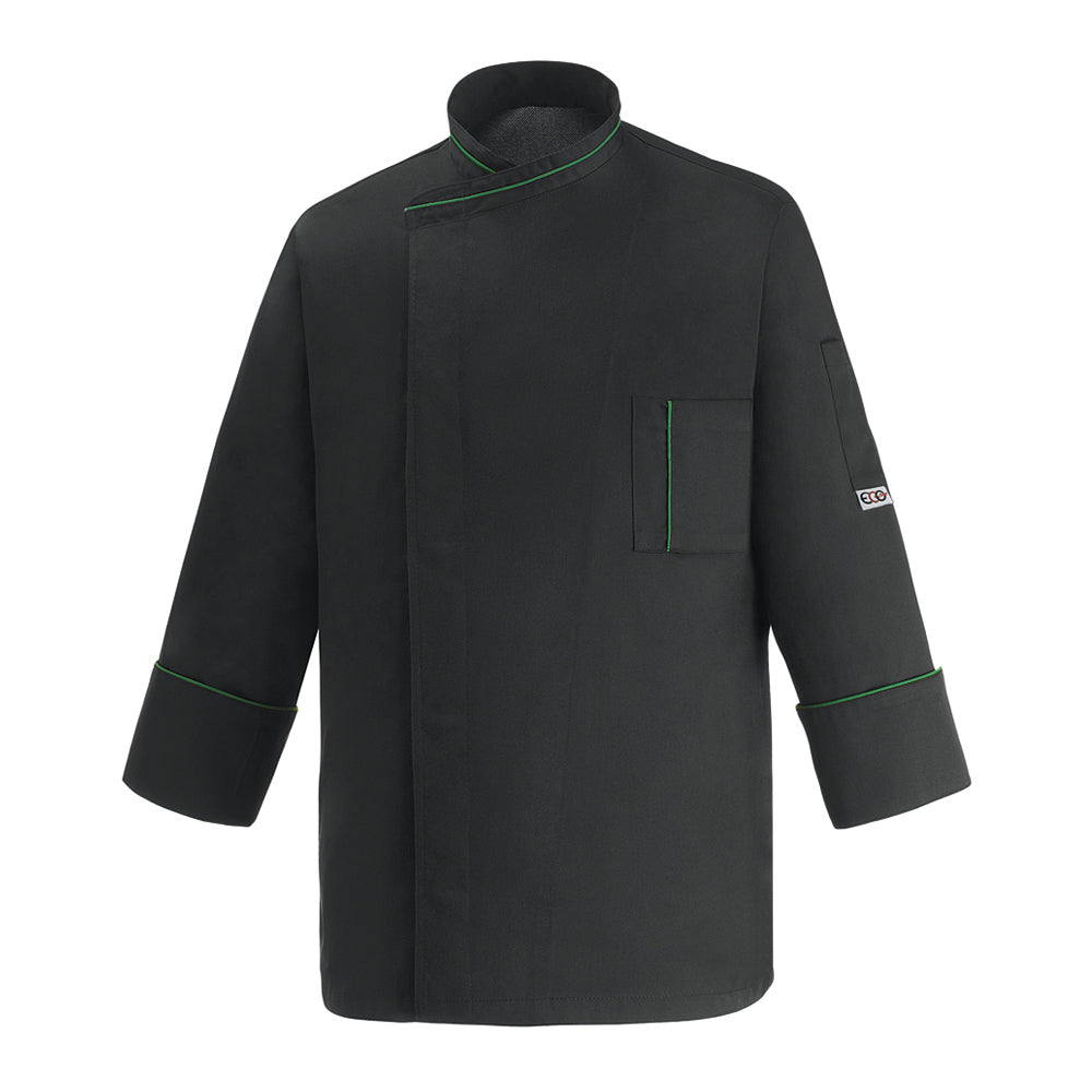Unisex-Kochjacke Microtec ML – Schwarz – Bild 1