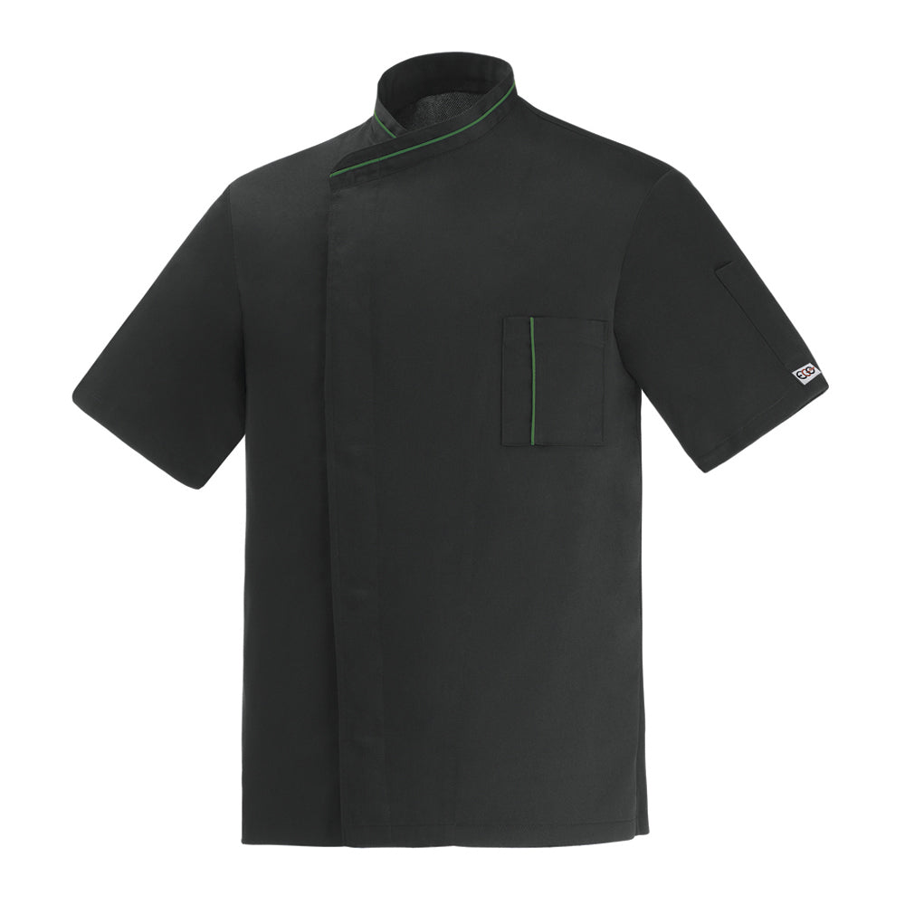 Unisex-Kochjacke Microtec MM – Schwarz – Bild 1