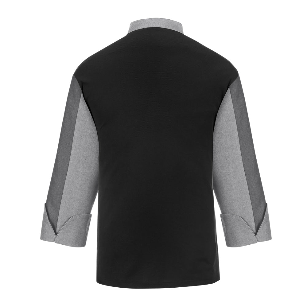 Unisex-Kochjacke Twins – Graumeliert – Bild 2