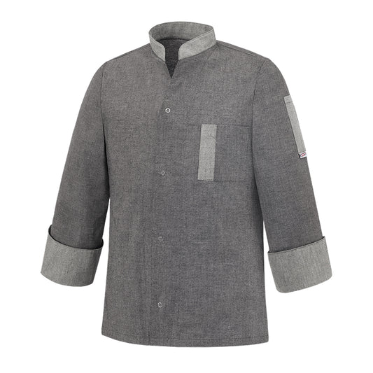 Unisex-Kochjacke Jimmy – Graumeliert – Bild 1