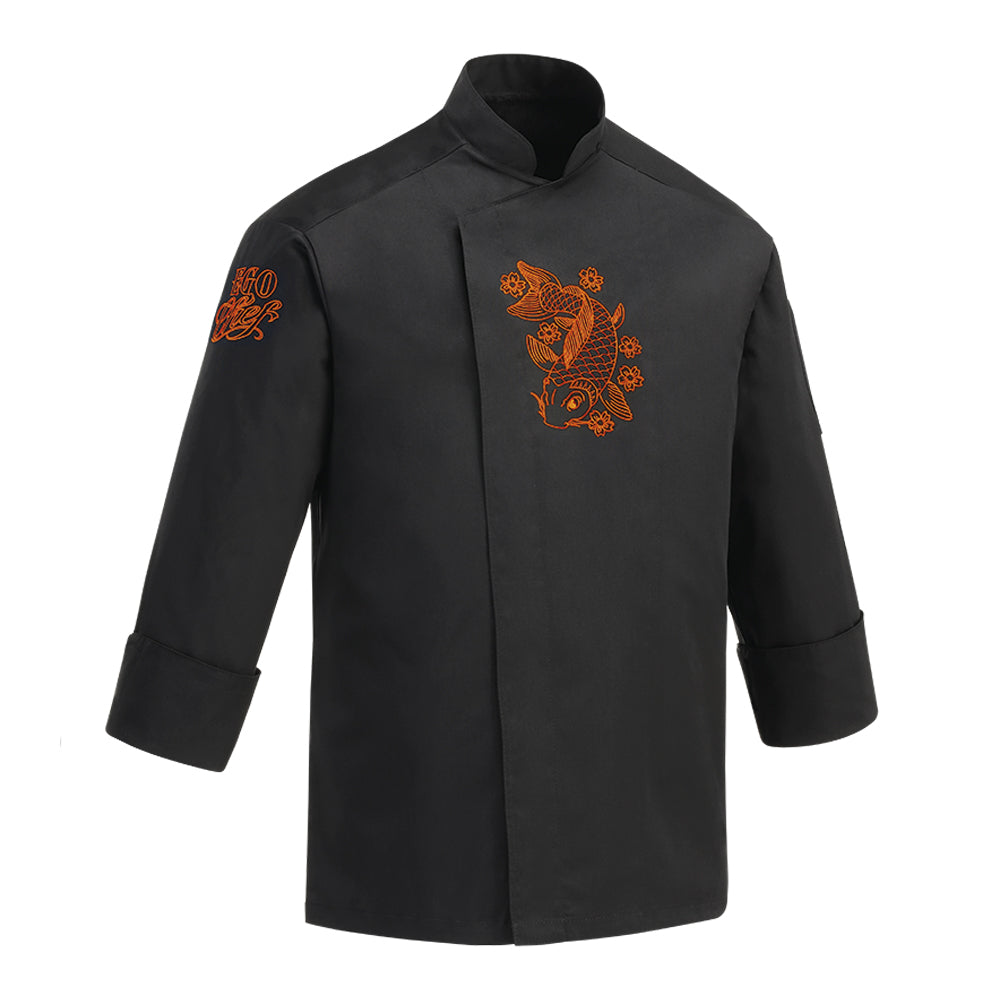 Unisex-Kochjacke Carpa – Black Carpa – Bild 1