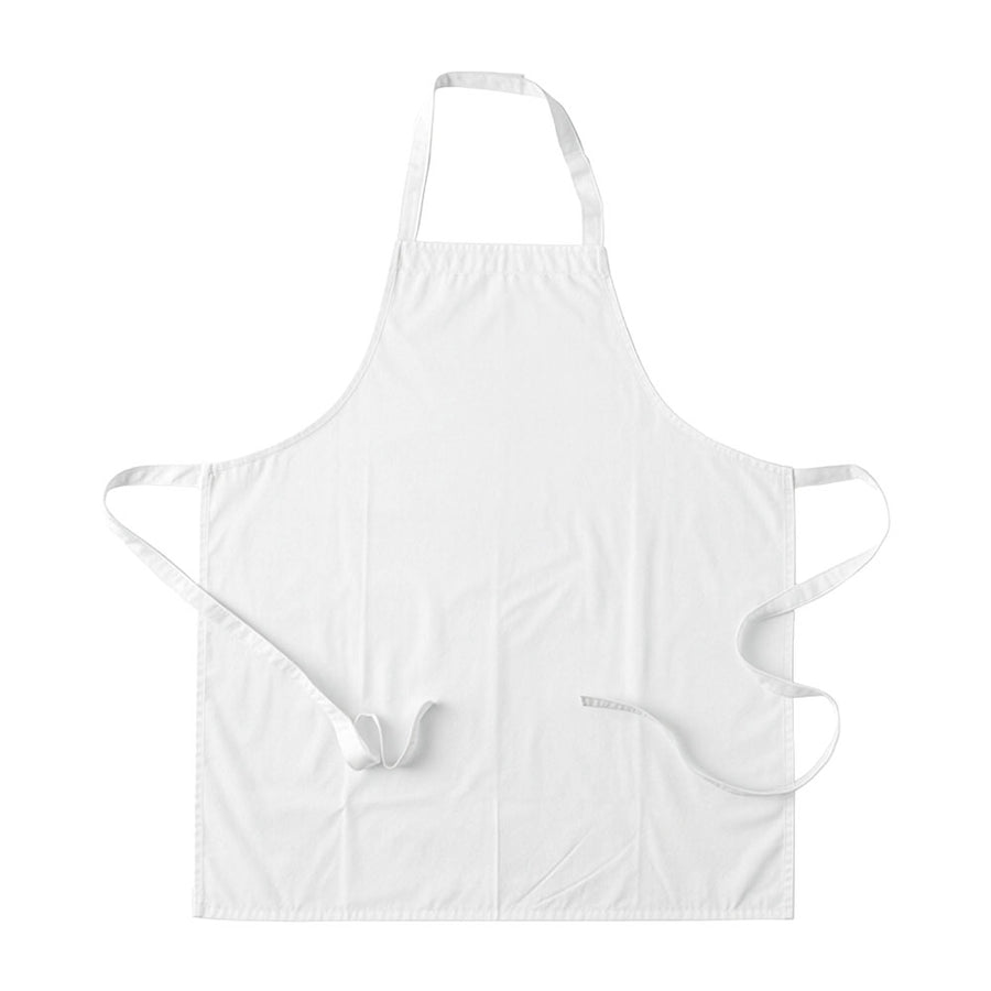 Grembiule da cucina lungo in poliestere e cotone. Chiusura sul collo in velcro aus Baumwolle + Polyester - 70 g/m2