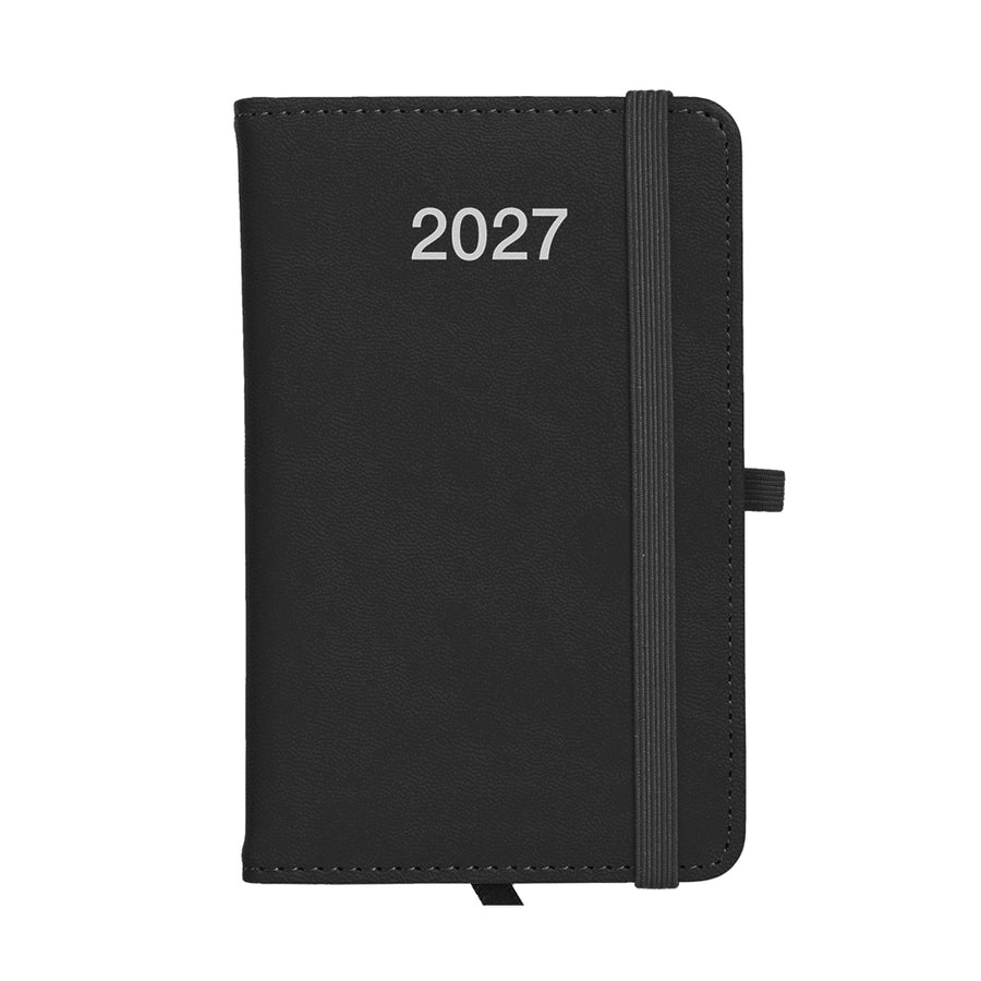 Agenda tascabile settimanale 2027, copertina rigida in PU termovirante con impuntura aus Pu - 64 g/m2