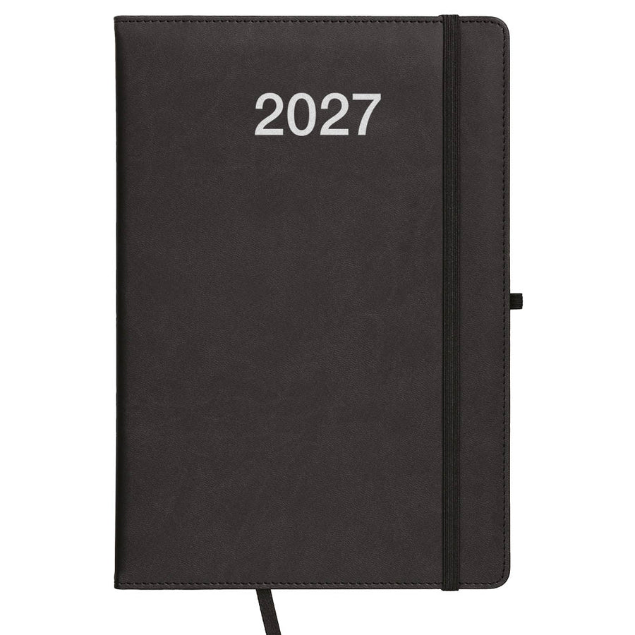 Agenda settimanale 2027, copertina rigida in PU termovirante con impuntura perimetrale aus Pu - 64 g/m2