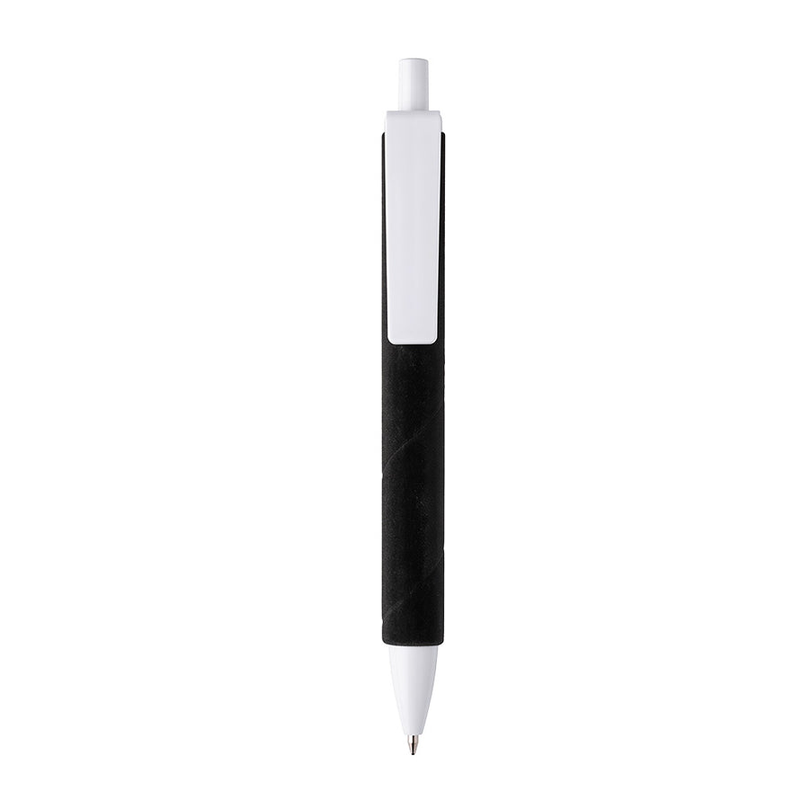 Penna a scatto in plastica. Fusto colorato effetto vellutato aus Plastic