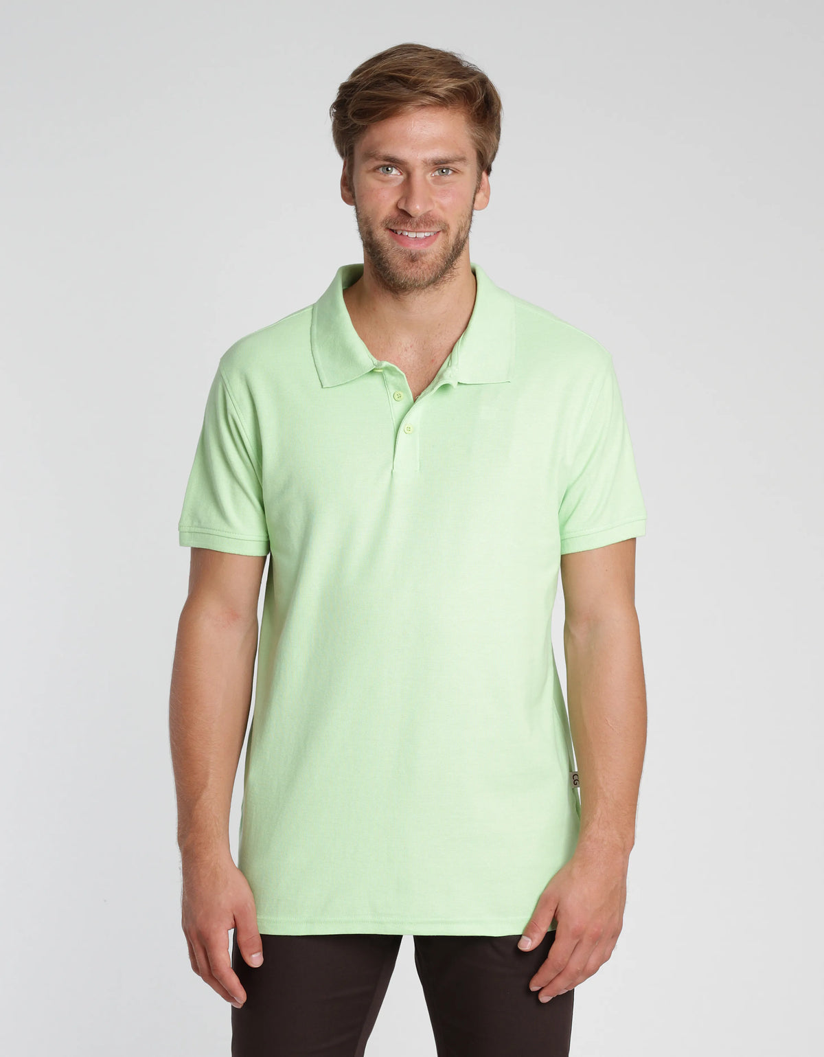 Poloshirt Iseo Man mit Strickkragen – apfel – Farbcode 6000 – Bild 1