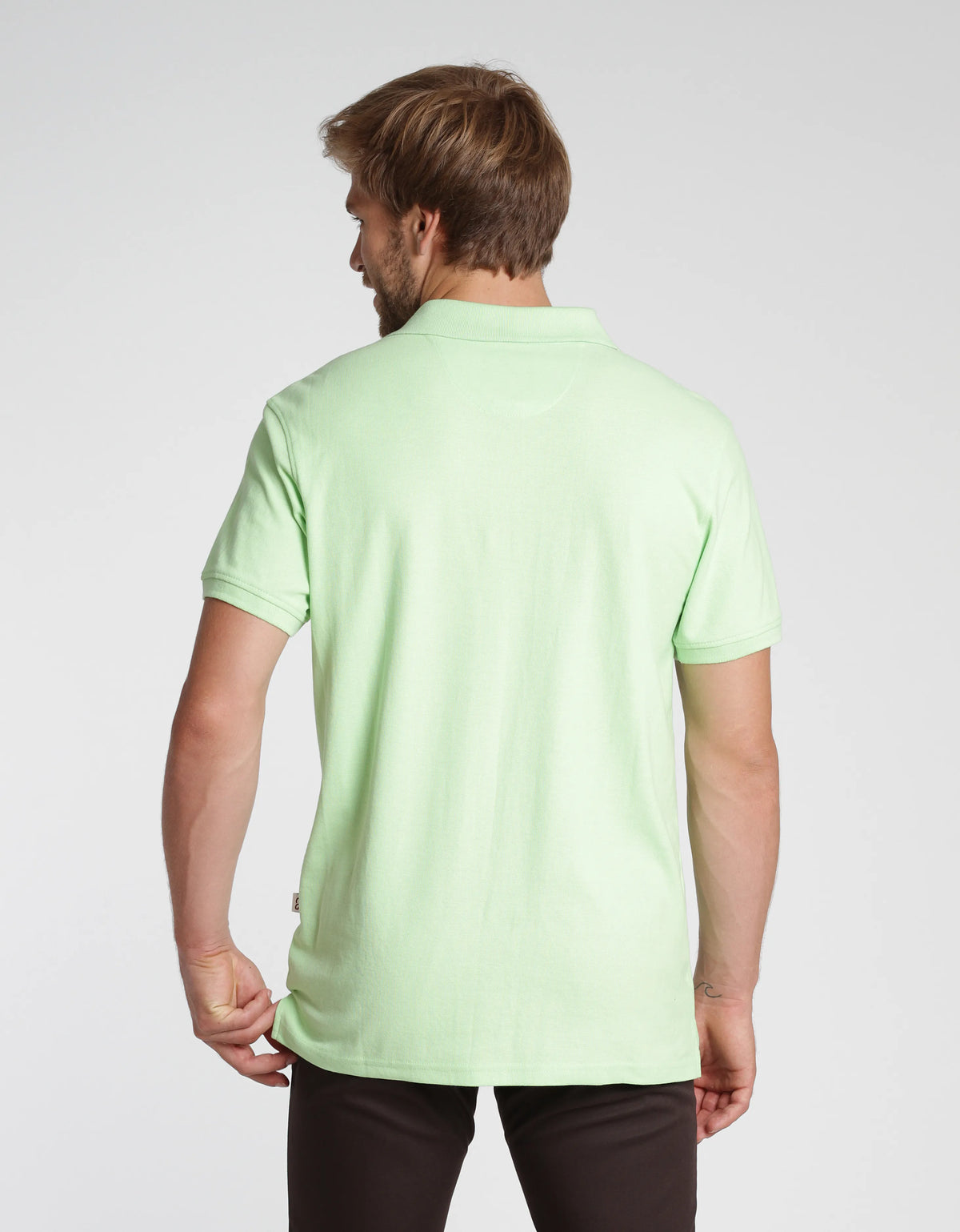 Poloshirt Iseo Man mit Strickkragen – apfel – Farbcode 6000 – Bild 2