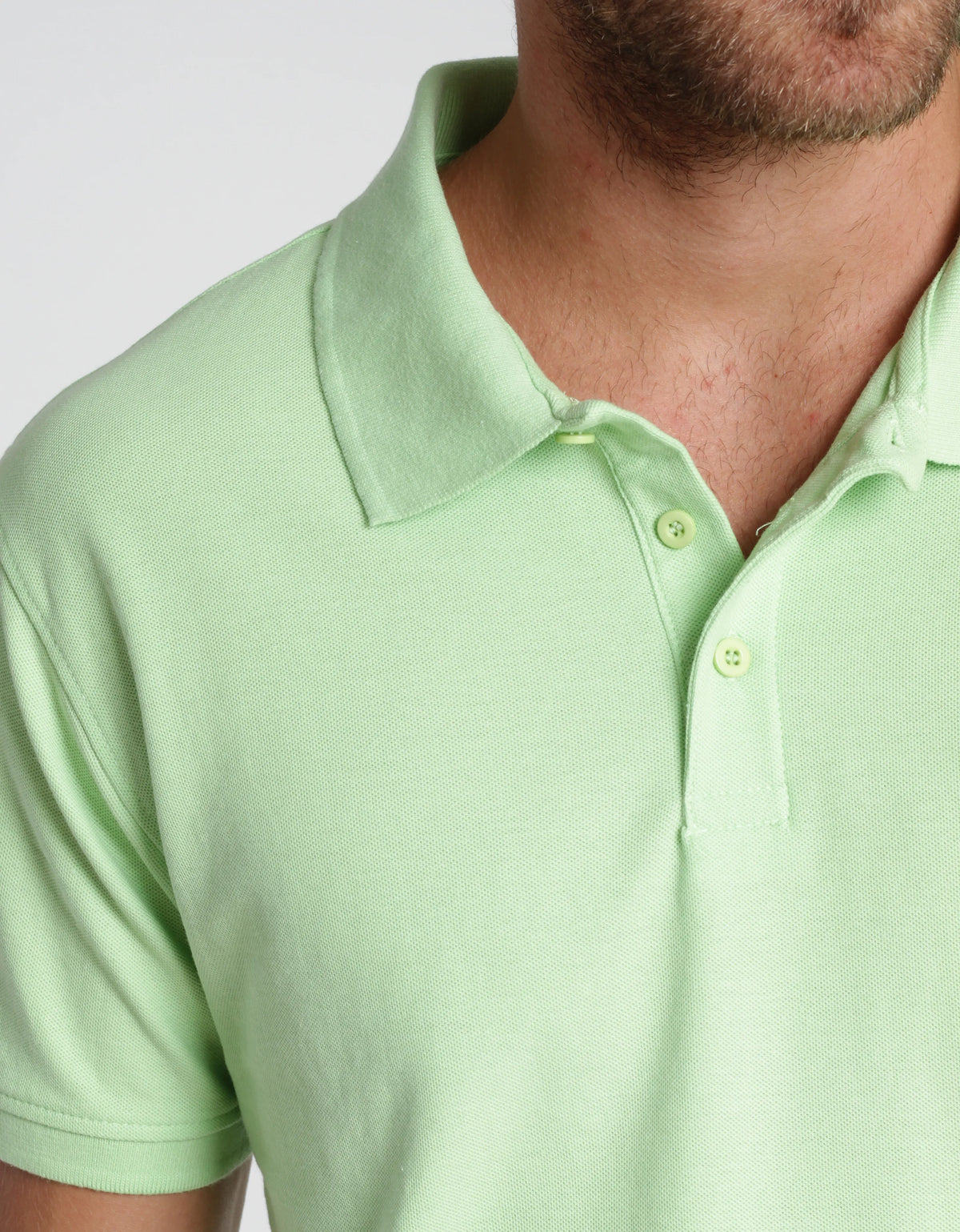 Poloshirt Iseo Man mit Strickkragen – apfel – Farbcode 6000 – Bild 3