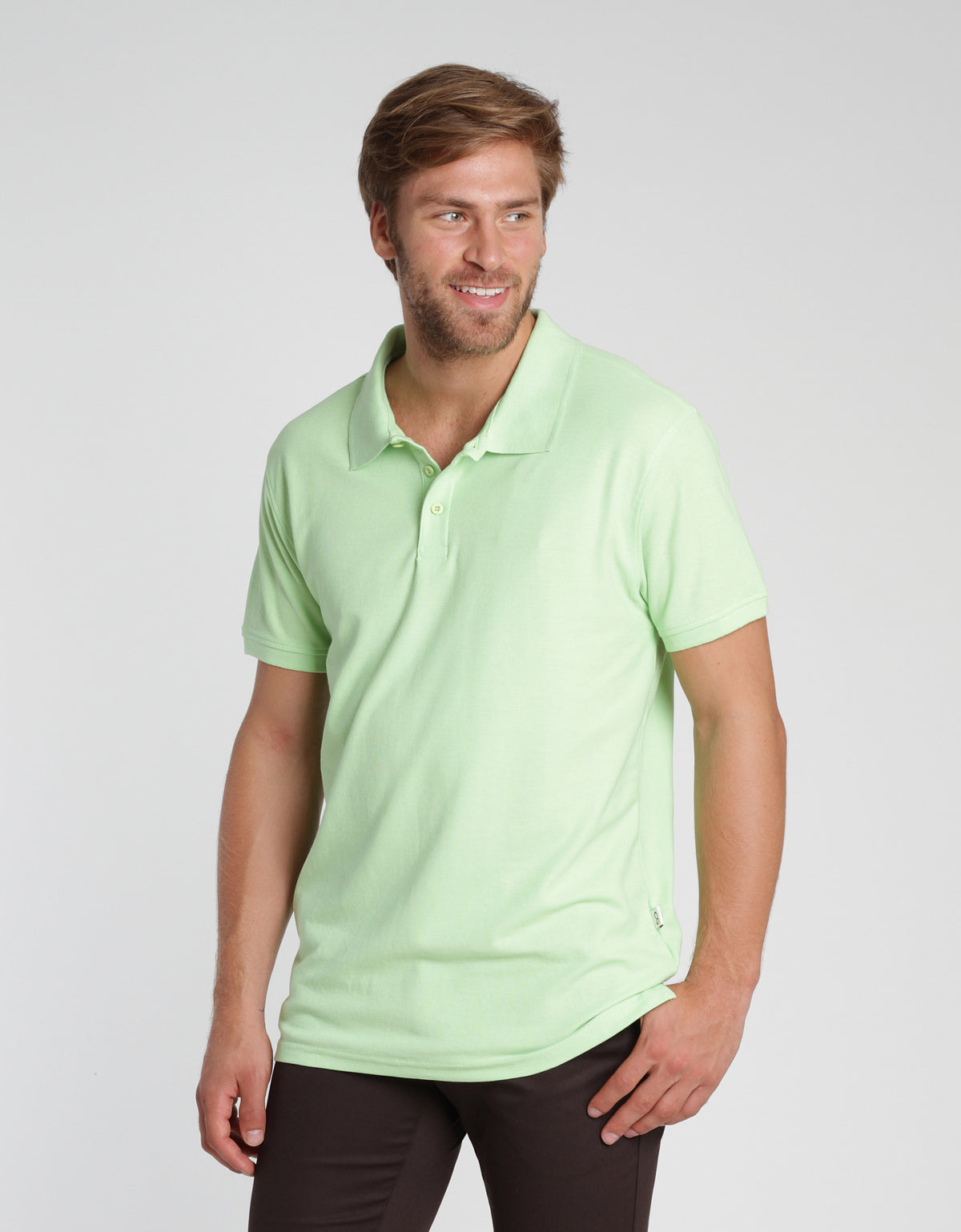 Poloshirt Iseo Man mit Strickkragen – apfel – Farbcode 6000 – Bild 5