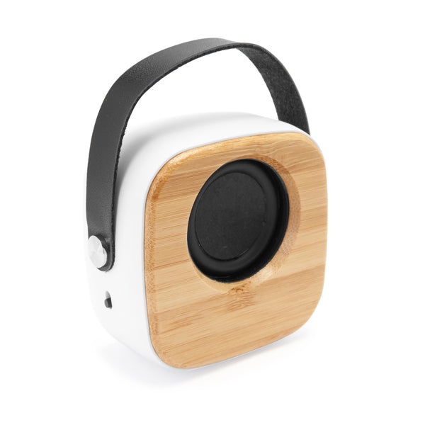 BLUETOOTH-LAUTSPRECHER ALESSO – aus ABS, Bambus und PU-Leder. – Bild 3