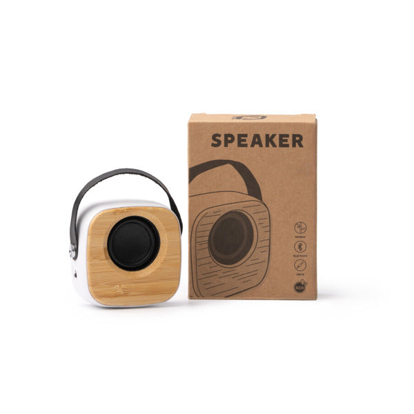 BLUETOOTH-LAUTSPRECHER ALESSO – aus ABS, Bambus und PU-Leder. – Bild 6