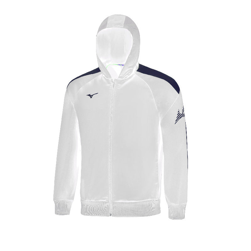 Mizuno Sportjacke MZNRB Track – Kinder & Jugendliche | 32ECB955 – Weiß/Marineblau