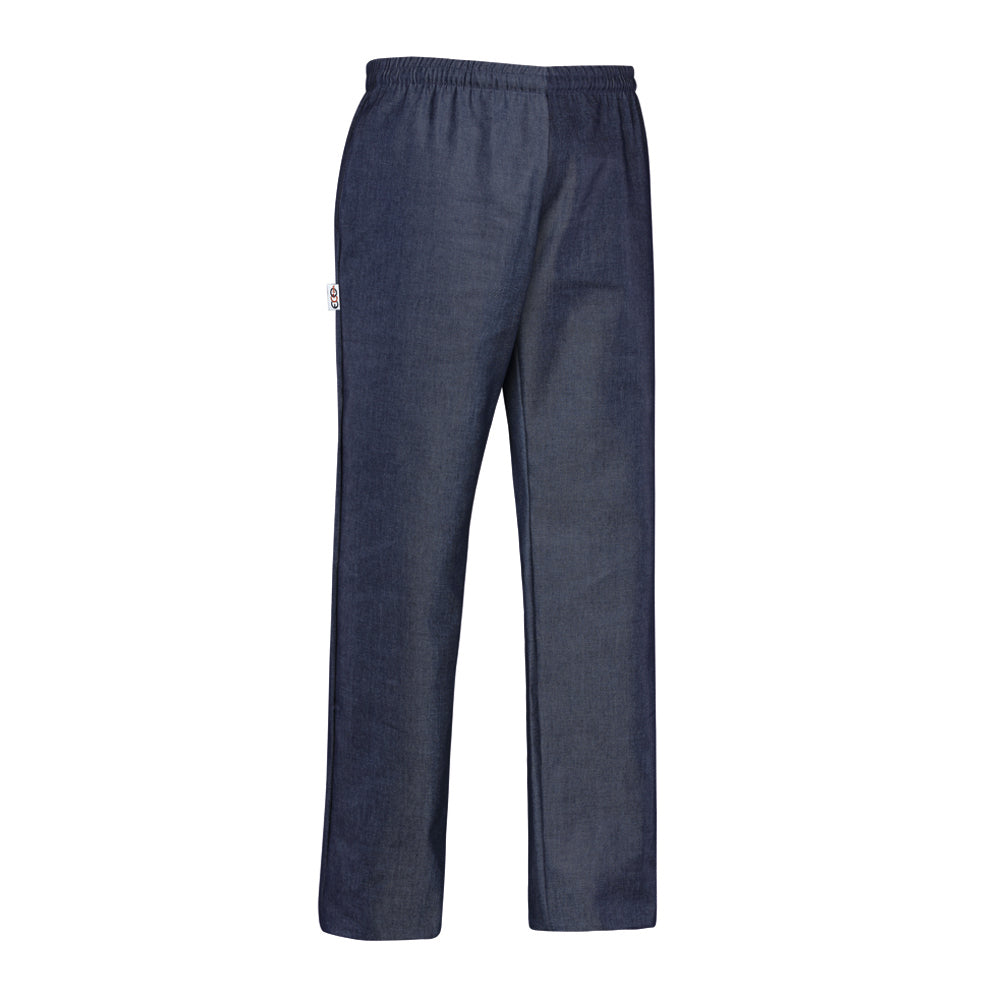 Unisex-Kochhose Coulisse – Jeansblau – Bild 1