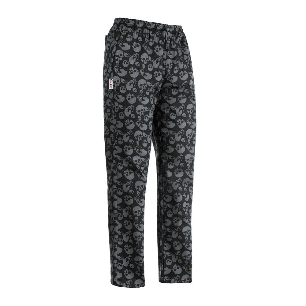 Unisex-Kochhose Coulisse – Skulls – Bild 1
