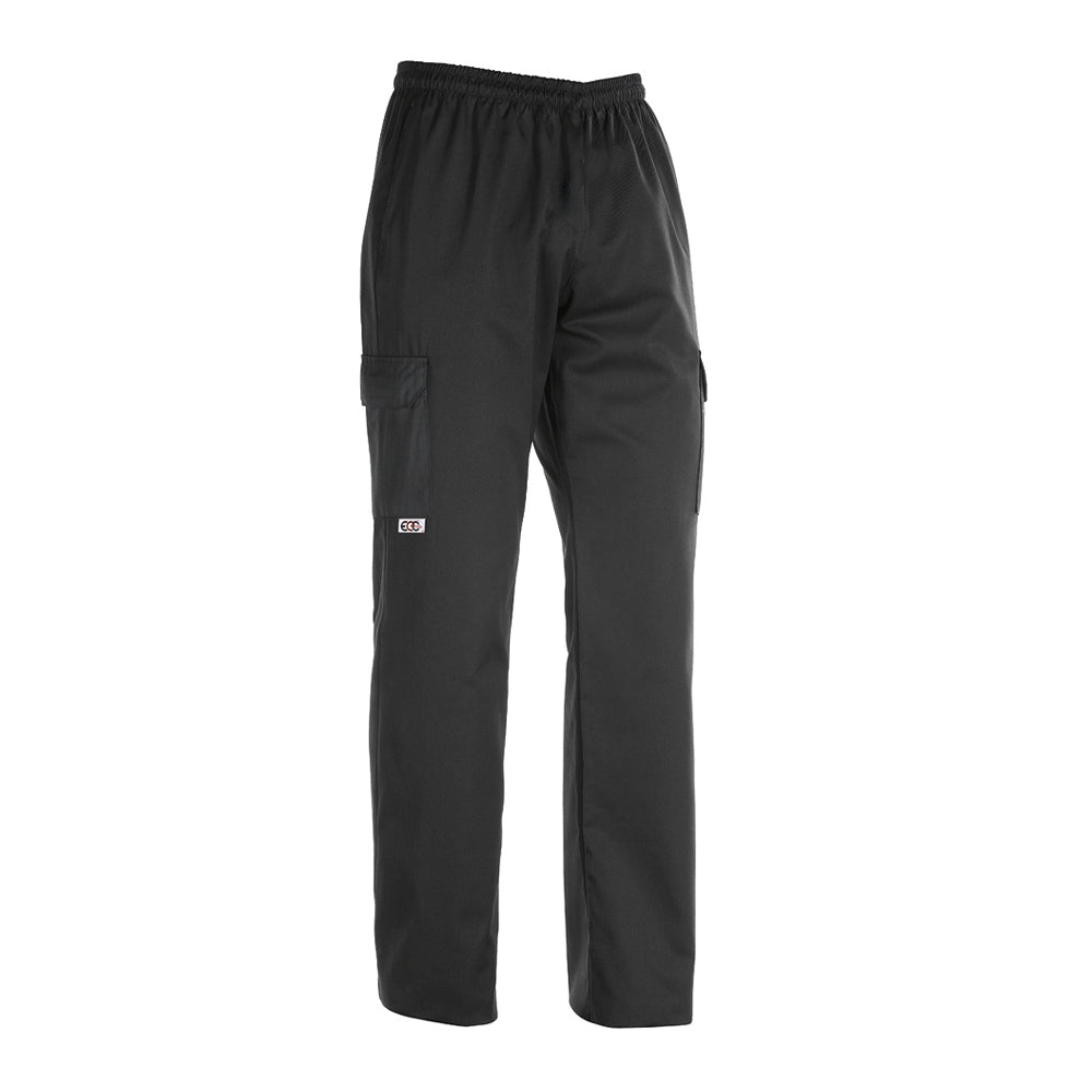 Unisex-Kochhose Coulisse Leg Pocket – Schwarz – Bild 1