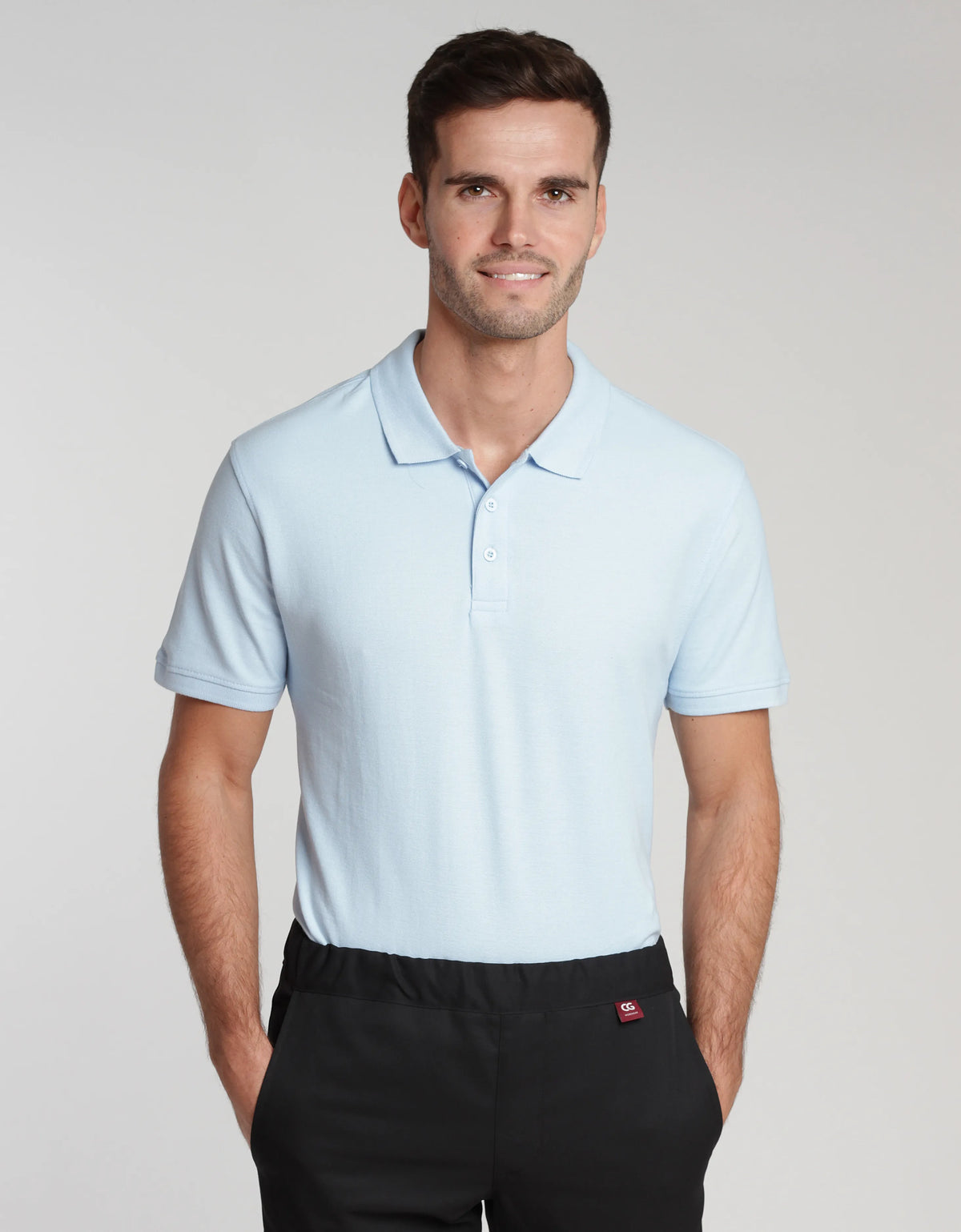 Poloshirt Iseo Man mit Strickkragen – hellblau – Farbcode 5005 – Bild 1