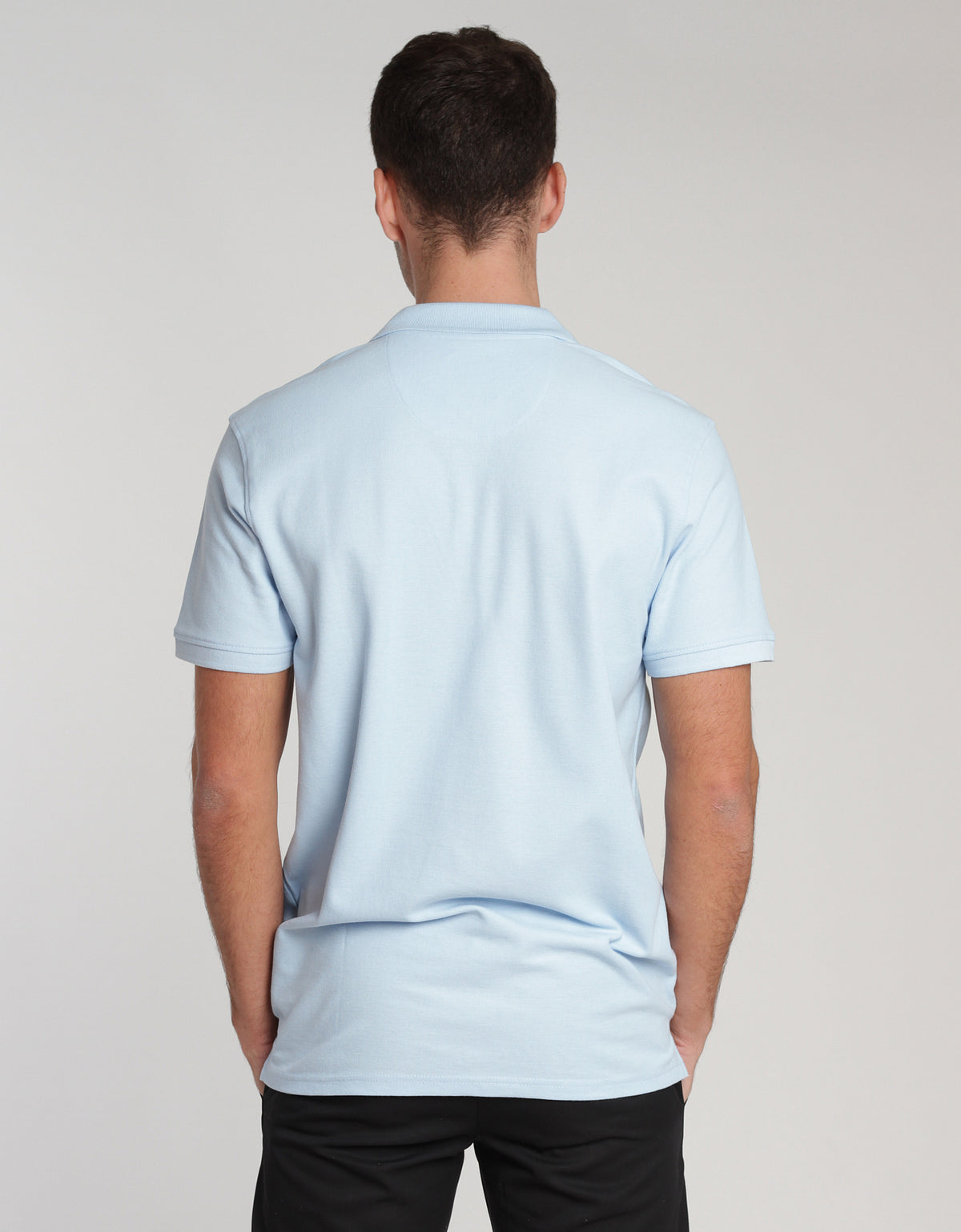 Poloshirt Iseo Man mit Strickkragen – hellblau – Farbcode 5005 – Bild 2