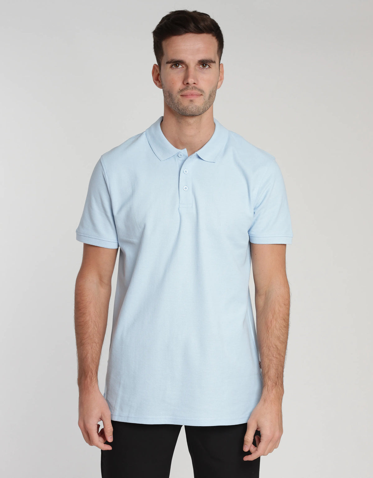 Poloshirt Iseo Man mit Strickkragen – hellblau – Farbcode 5005 – Bild 3
