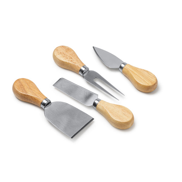 KÄSE-SCHNEIDESETS EDAM – aus Holz und rostfreier Stahl. – Bild 3