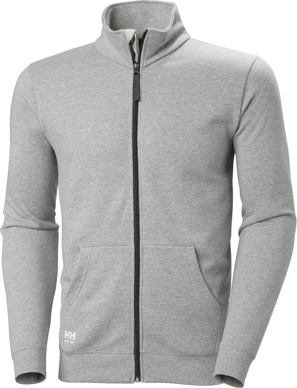 Sweatjacke Classic 79326 mit Stehkragen – Graumeliert