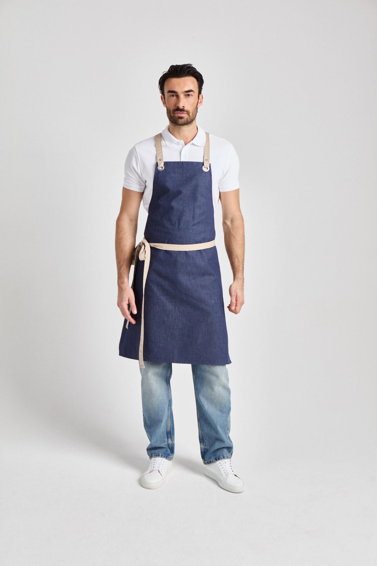 Latzschürze Potenza X Jeans 90 × 71 cm mit auswechselbaren Bändern – Denim – Farbcode 5021 – Bild 3