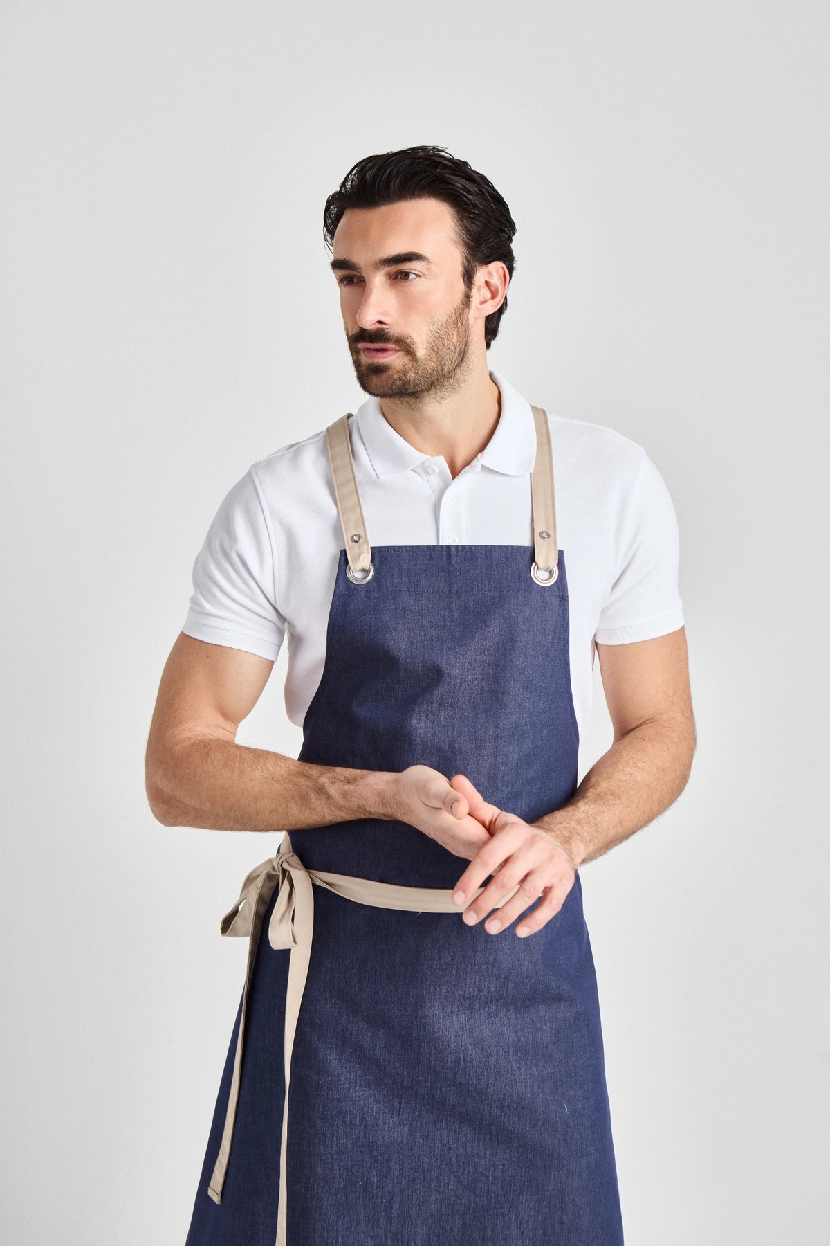 Latzschürze Potenza X Jeans 90 × 71 cm mit auswechselbaren Bändern – Denim – Farbcode 5021 – Bild 4
