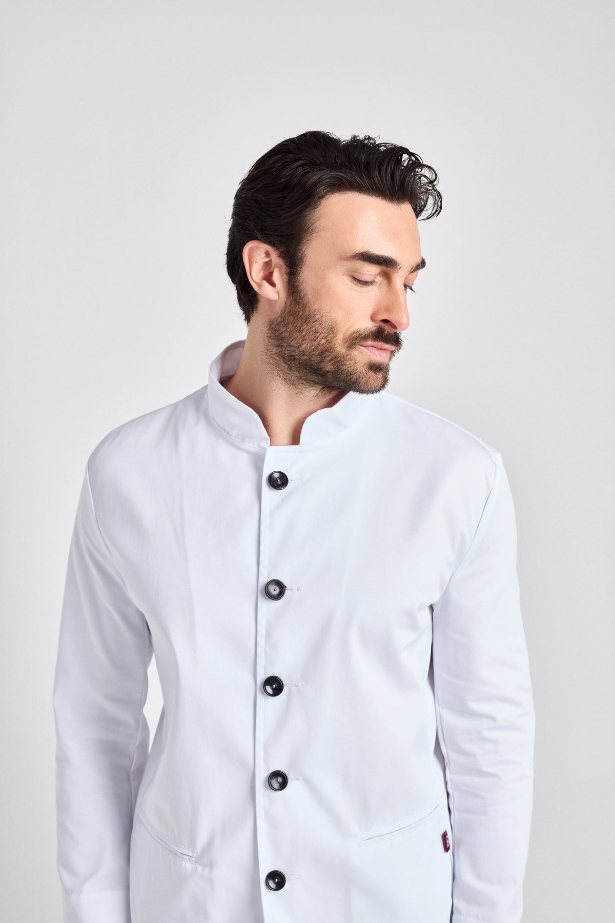 Servicejacke Este Man Classic mit zwei Paspeltaschen – weiß – Farbcode 2000 – Bild 3