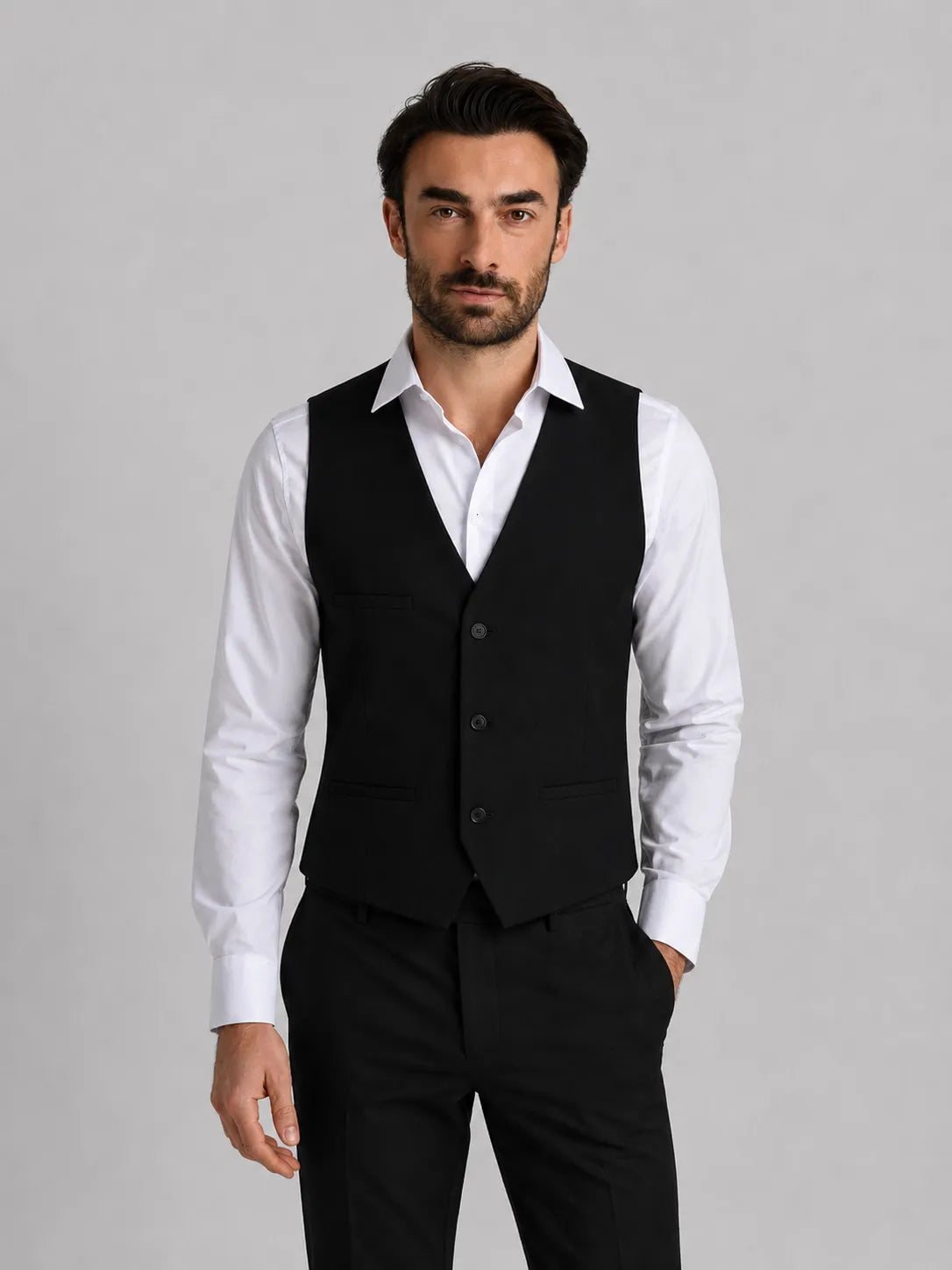 Weste Pisa Man Classic mit regulierbarer Rückenweite – schwarz – Farbcode 1011 – Bild 1