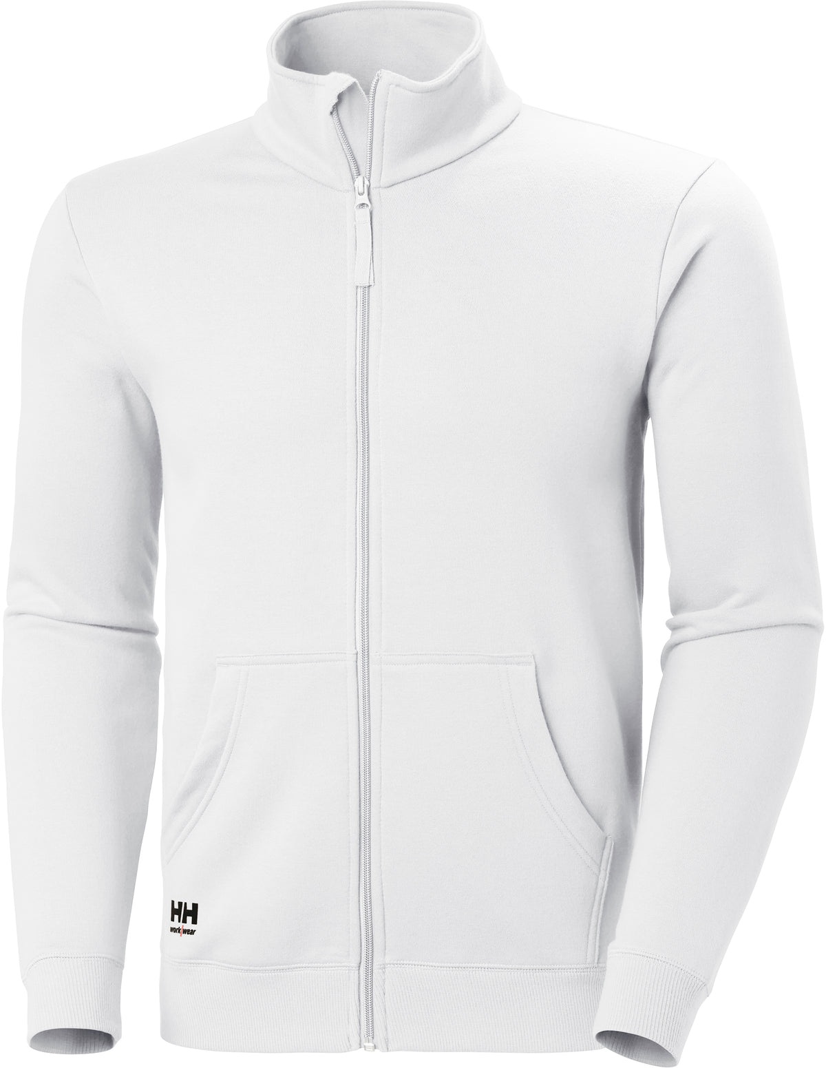 Sweatjacke Classic 79326 mit Stehkragen – Weiß