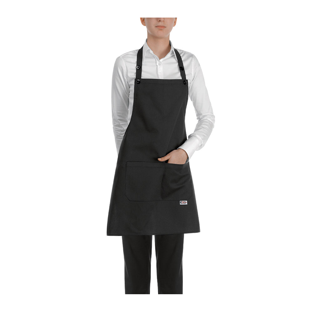 Damen-Gastronomie-Schürze Short Bip Apron – Schwarz – Bild 1