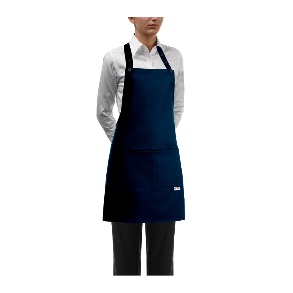Damen-Gastronomie-Schürze Short Bip Apron – Marineblau – Bild 1