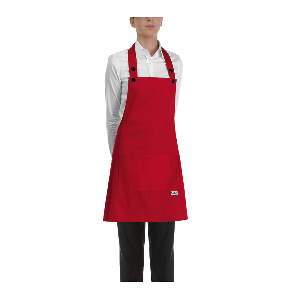 Damen-Gastronomie-Schürze Short Bip Apron – Rot – Bild 1