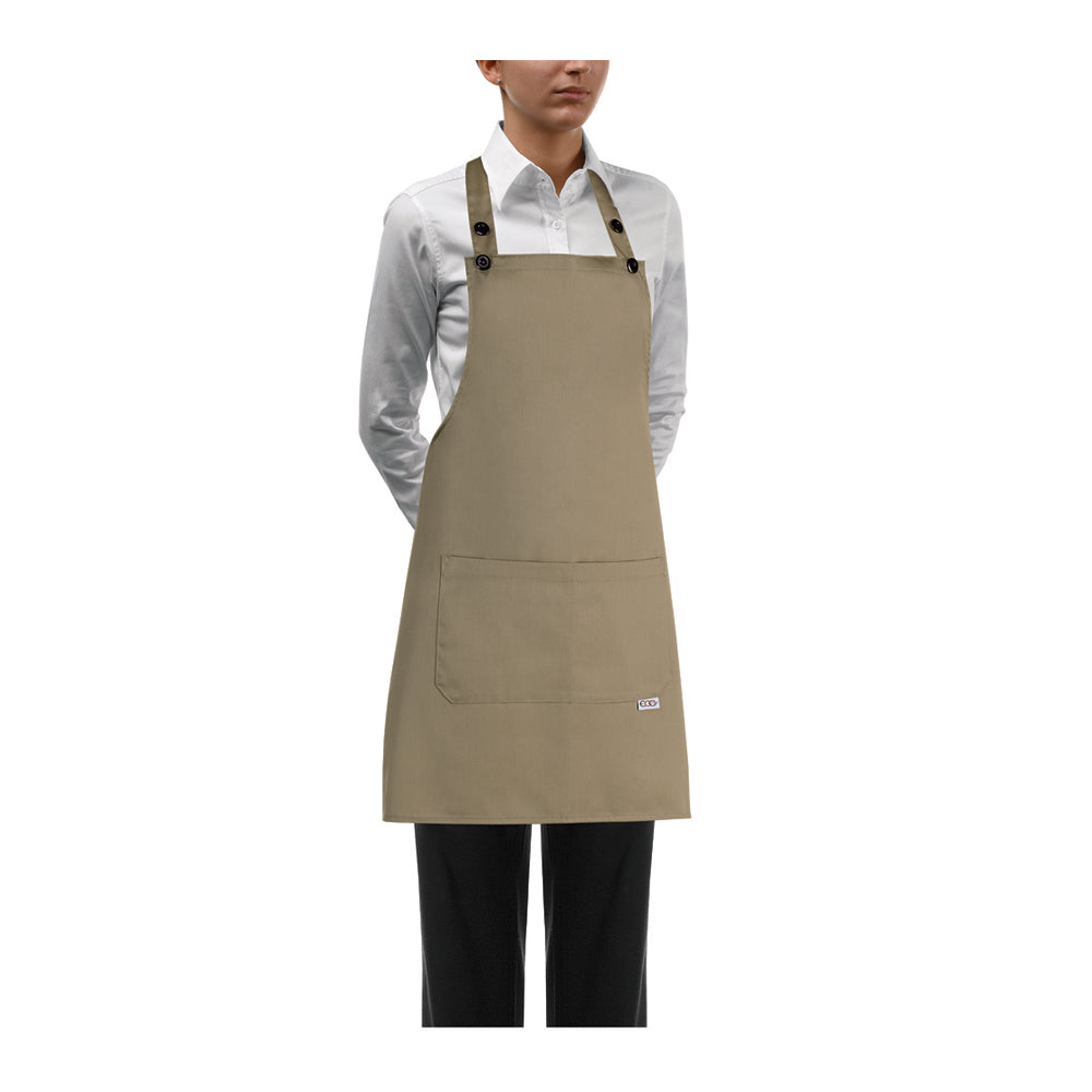 Damen-Gastronomie-Schürze Short Bip Apron – Khaki – Bild 1