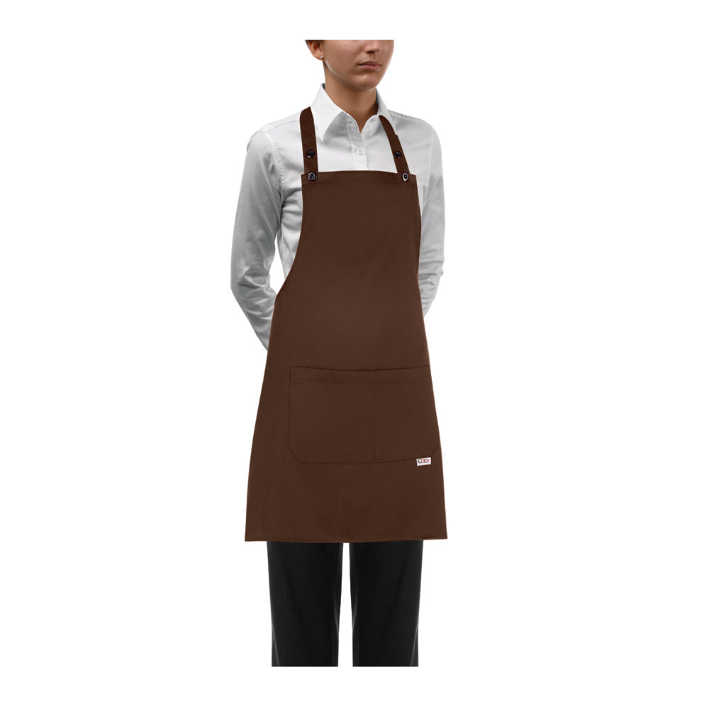 Damen-Gastronomie-Schürze Short Bip Apron – Braun – Bild 1