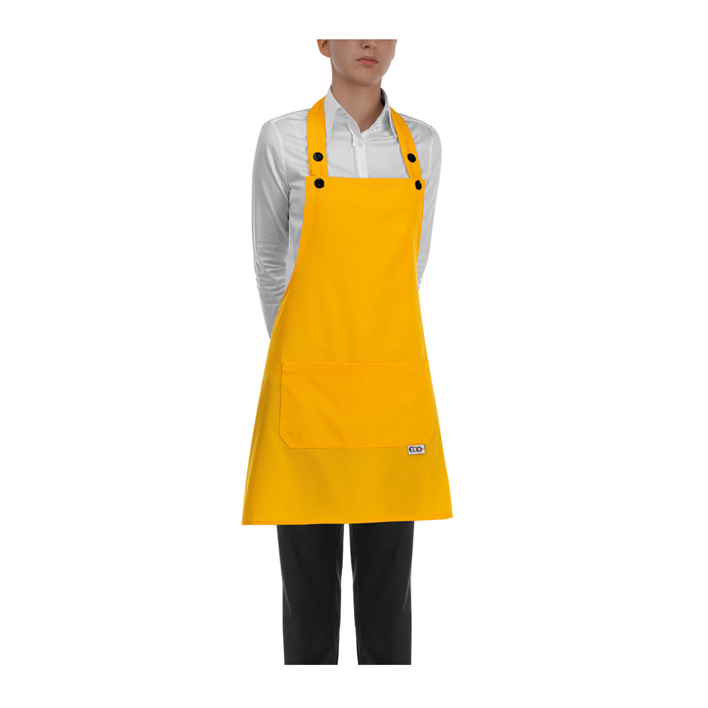 Damen-Gastronomie-Schürze Short Bip Apron – Gelb – Bild 1