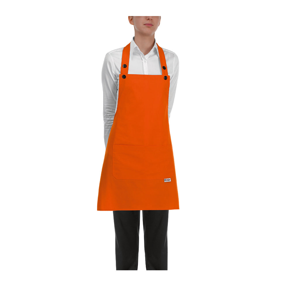 Damen-Gastronomie-Schürze Short Bip Apron – Orange – Bild 1