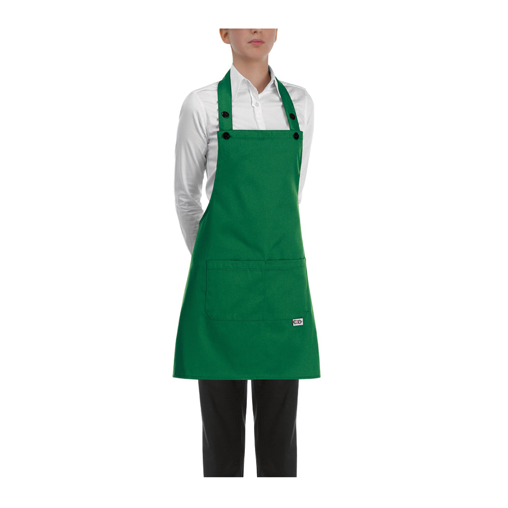Damen-Gastronomie-Schürze Short Bip Apron – Kelly green – Bild 1