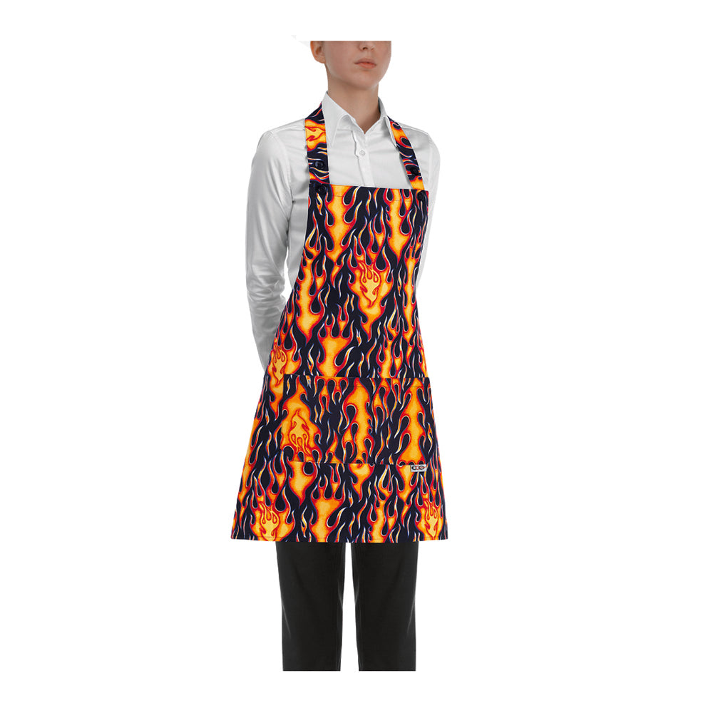 Damen-Gastronomie-Schürze Short Bip Apron – Flames – Bild 1