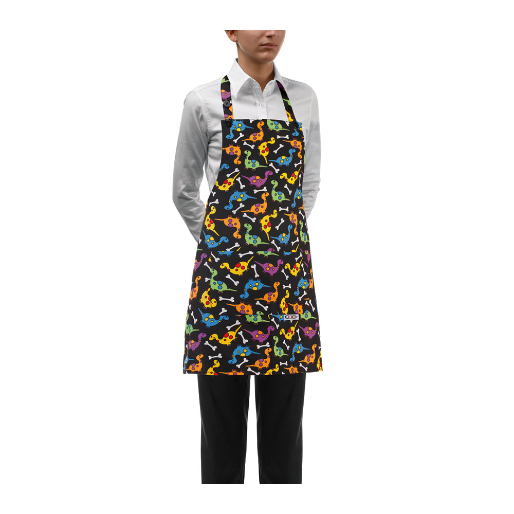 Damen-Gastronomie-Schürze Short Bip Apron – Dino – Bild 1